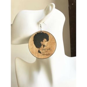 black girl magic ethnic earrings